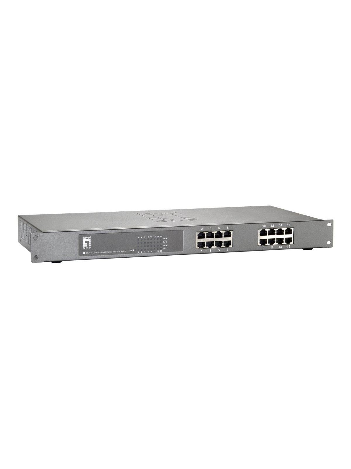 LevelOne FEP-1612W150 - switch - 16 ports - rack-mountable