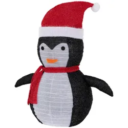 LED WEIHNACHTS PINGUIN 68cm 30LED Warmweiß batteriebetrieben Timer