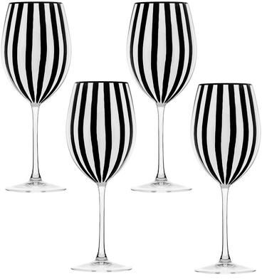 10 Strawberry Street Black & White Stripe Glassware