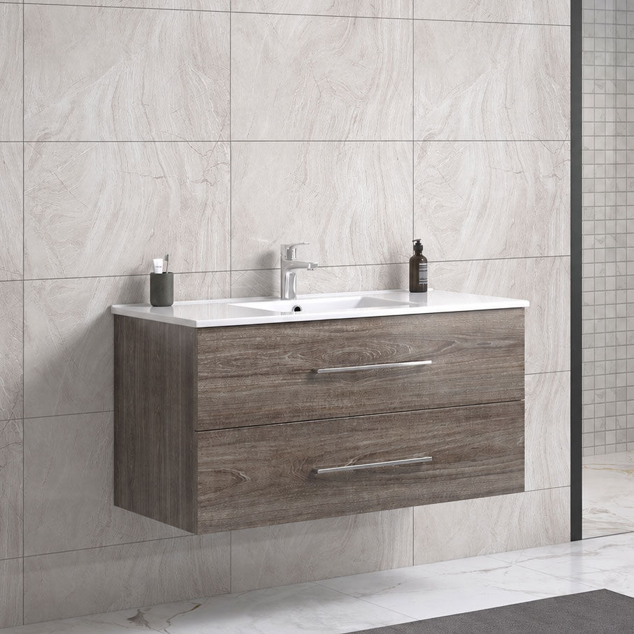 Lindadesign Vaskeskab 100 Cm Med Håndvask