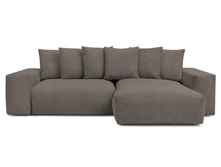 Ecksofa BOBOCHIC VOLTAIRE Cord-Stoff taupe