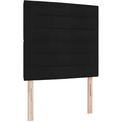 vidaXL LED Kopfteil mit LED-Lichtleisten Schwarz 90 cm Polyester