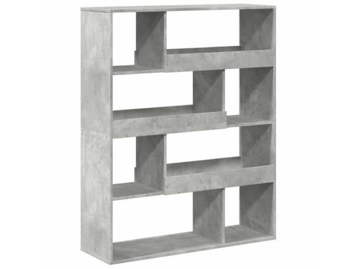 KGHERMDF Raumteiler Betongrau 100x33x125,5 cm Holzwerkstoff 8 Fächer, Stauraumregal, Feuchtigkeitsresistent, Pflegeleicht, Vielseitig für Wohnzimmer