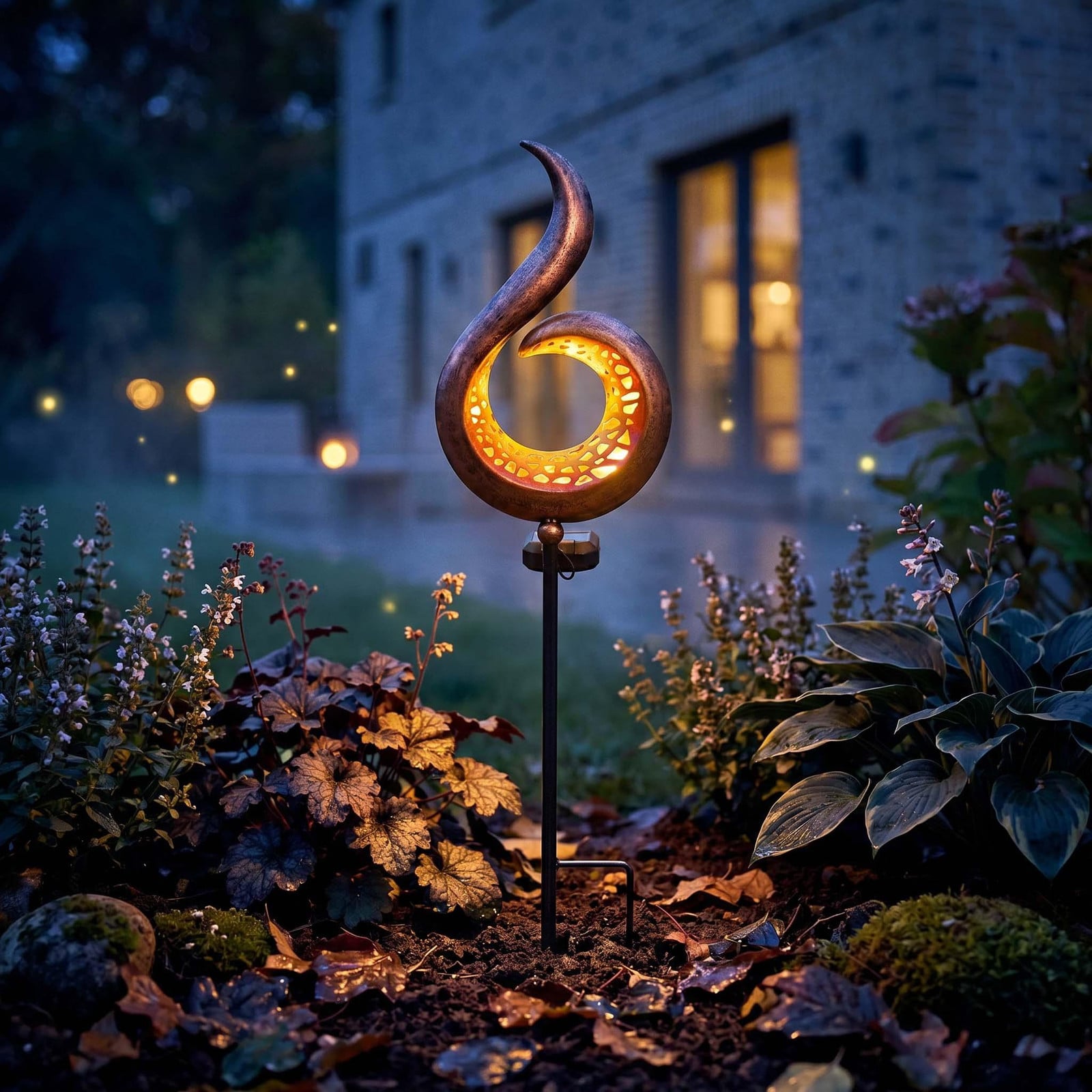 Northpoint LED zonne-energie tuinpalen met vlammeffect voor buiten