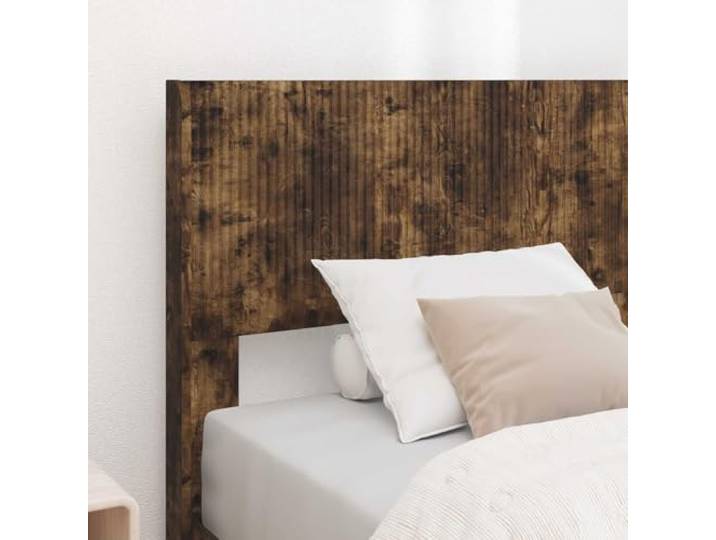 KTHLBRH Bett mit Schubladen, Eichenholz, Rauchgrau, 105 x 203 cm Technisches Holz, Latten aus Sperrholz, integrierter Behälter, Unterstützung 140 kg