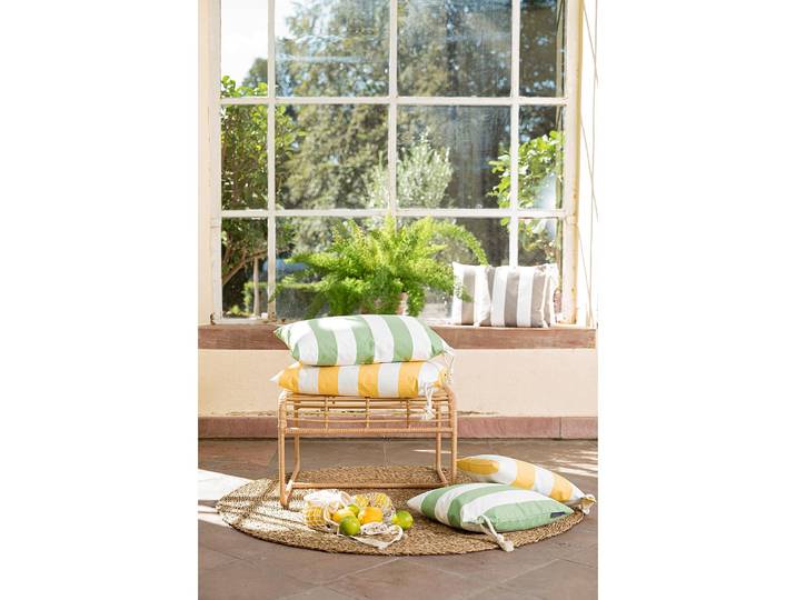 Kissenhülle Grün/Grün 60 x 40cm Outdoor 100% Polypropylen; mit Öse und Kordel