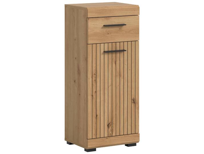 Mid.you Midischrank Scout, Eiche Artisan, Kunststoff, Holzoptik, 1 Fächer, 1 Schublade(n) Schubladen, 37x88x31 cm, stehend, Badezimmer, Badmöbel, Midischränke