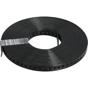 Böttcher-AG Lochband 1014921, kunststoffummantelt, verzinkter Stahl, 6,5mm Loch-Ø, Stärke 2,6mm, 19mm x 10m