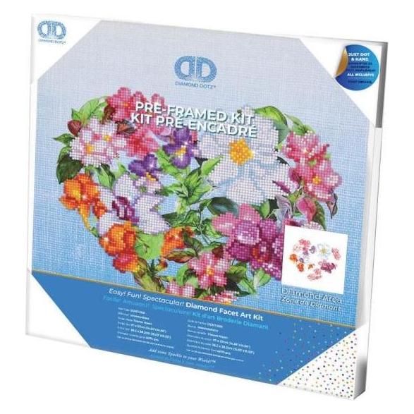 Diamond Dotz Stickerei Blumenherz 39x39cm DDK7008 (018-DDK7008)
