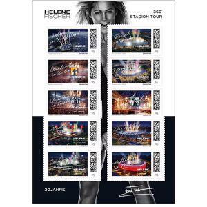 DeutschePost Briefmarken Set, 10 Stück à 95cent, 20 Jahre Helene Fischer, Standardbrief/Postkarte,selbstklebend