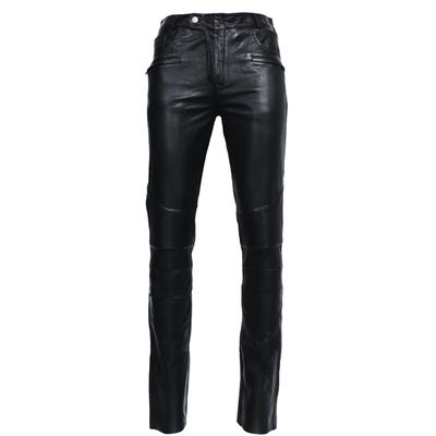 Lederhose RICANO "Lederhose Franklin", Herren, Gr. 33, Länge 34, schwarz, Obermaterial: 100% Ziegennappaleder GONA., schmal, Hosen, Handgefertigt aus echtem Leder