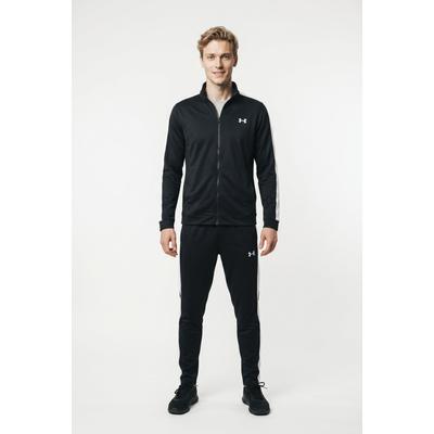 Trainingsanzug UNDER ARMOUR "UA EMEA TRACK SUIT", Herren, Gr. S, schwarz, Obermaterial: 100% Polyester, schmal, Sportanzüge Trainingsanzug, zweiteiliges Set, für Sportmode und Freizeit, leichtes Material