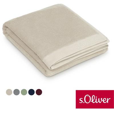 Saunatuch S.OLIVER "s. Oliver Saunatuch", beige (natur), B:80cm L:200cm, Walkfrottier, Baumwolle, Handtücher, weich & saugstark