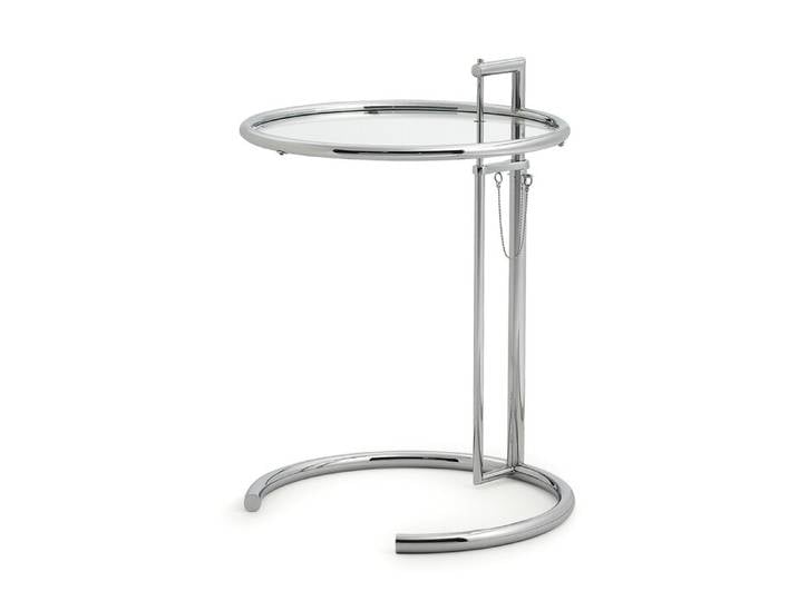 Sofatisch Adjustable Table ClassiCon silber, Designer Eileen Gray, 64-102 cm