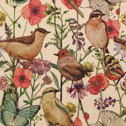 Serviette Birds in Spring 20tlg. Papier Bunt
