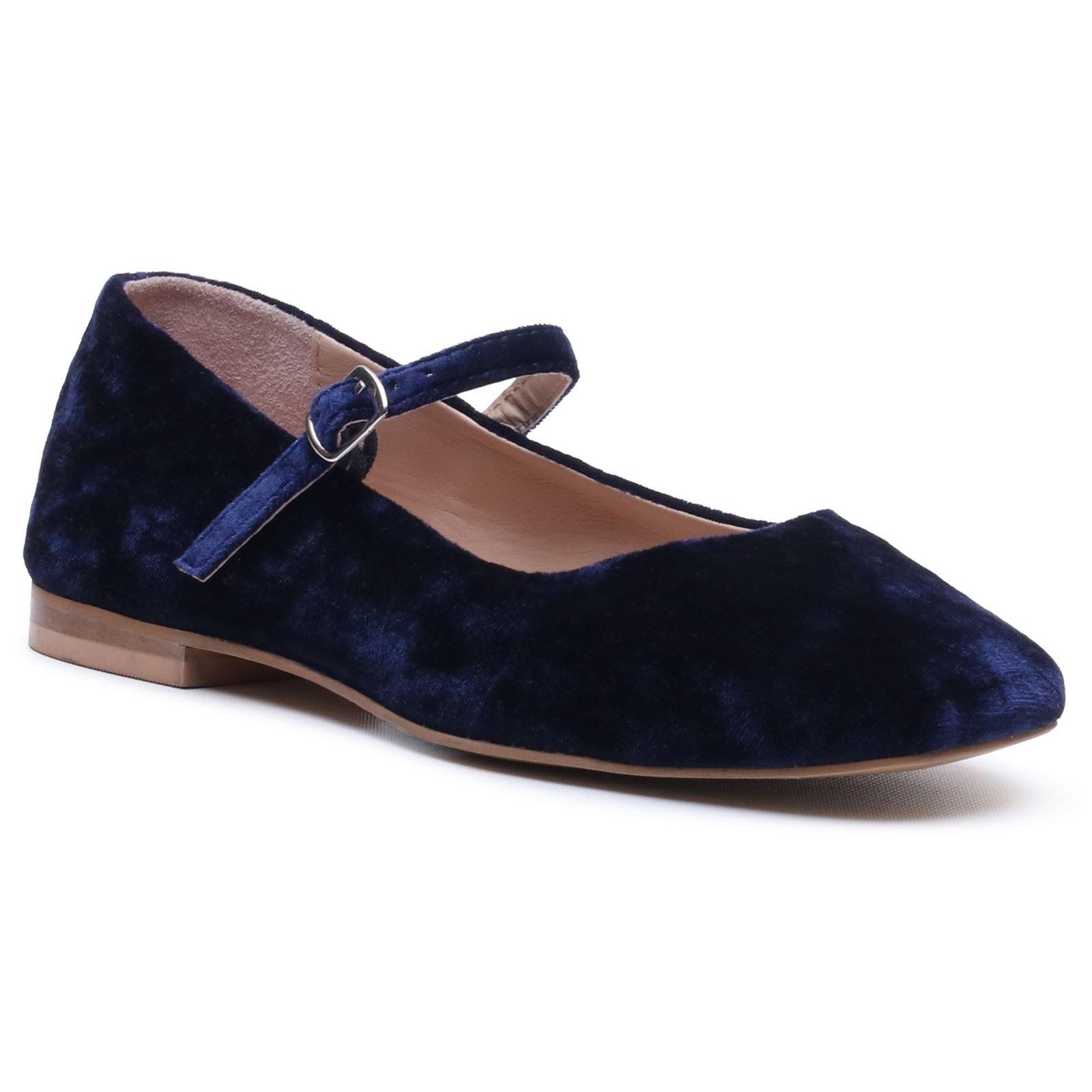 Hush Puppies Pasha Samt Damen Ballerinas Navy