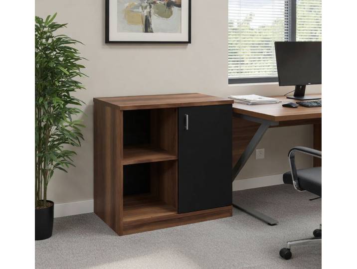 Xlmoebel Sideboard Holzsideboard mit offenen Regalen und Tür für stilvolles Wohnen (Sideboard, Mit Tür und offenen Regalen), Made in Europa