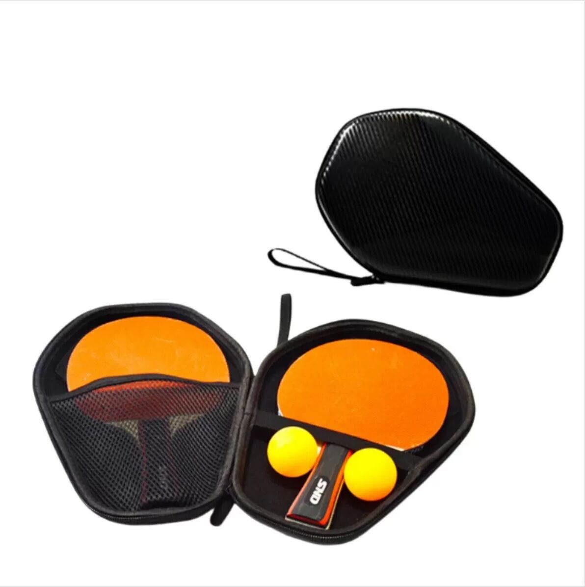 INF EVA Tischtennis-Schläger-Etui – Schutz- und Transporttasche für Ping-Pong-Schläger, kompakt, Schwarz