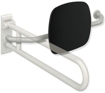 Hewi 801 Rückenstütze 801.51.9273R90 Wandabstand 230mm, rechts, Lehne tiefschwarz, tiefschwarz