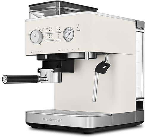 KitchenAid Semi Automatic Espresso Machine with Burr Grinder Porcelain
