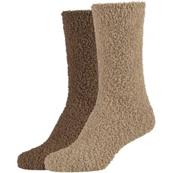 2er Pack camano Cosy Crew Socken Damen 8403 - incense 39-42