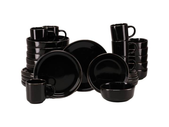 Kombiservice Nordic Festive Schwarz für 6 Personen