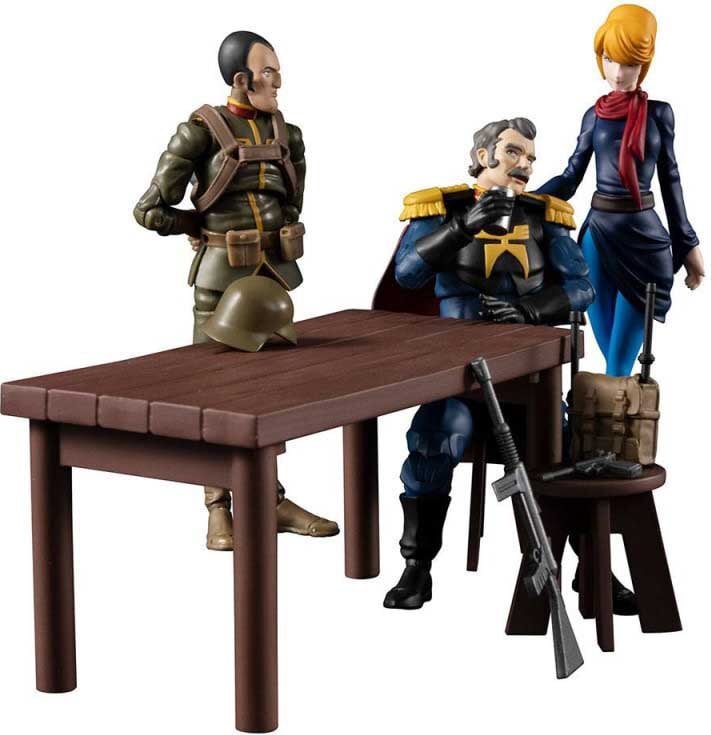 Megahouse Mobile Suit Gundam Principality of Zeon Team Ramba Ral figuursset goudkleurig 10 cm