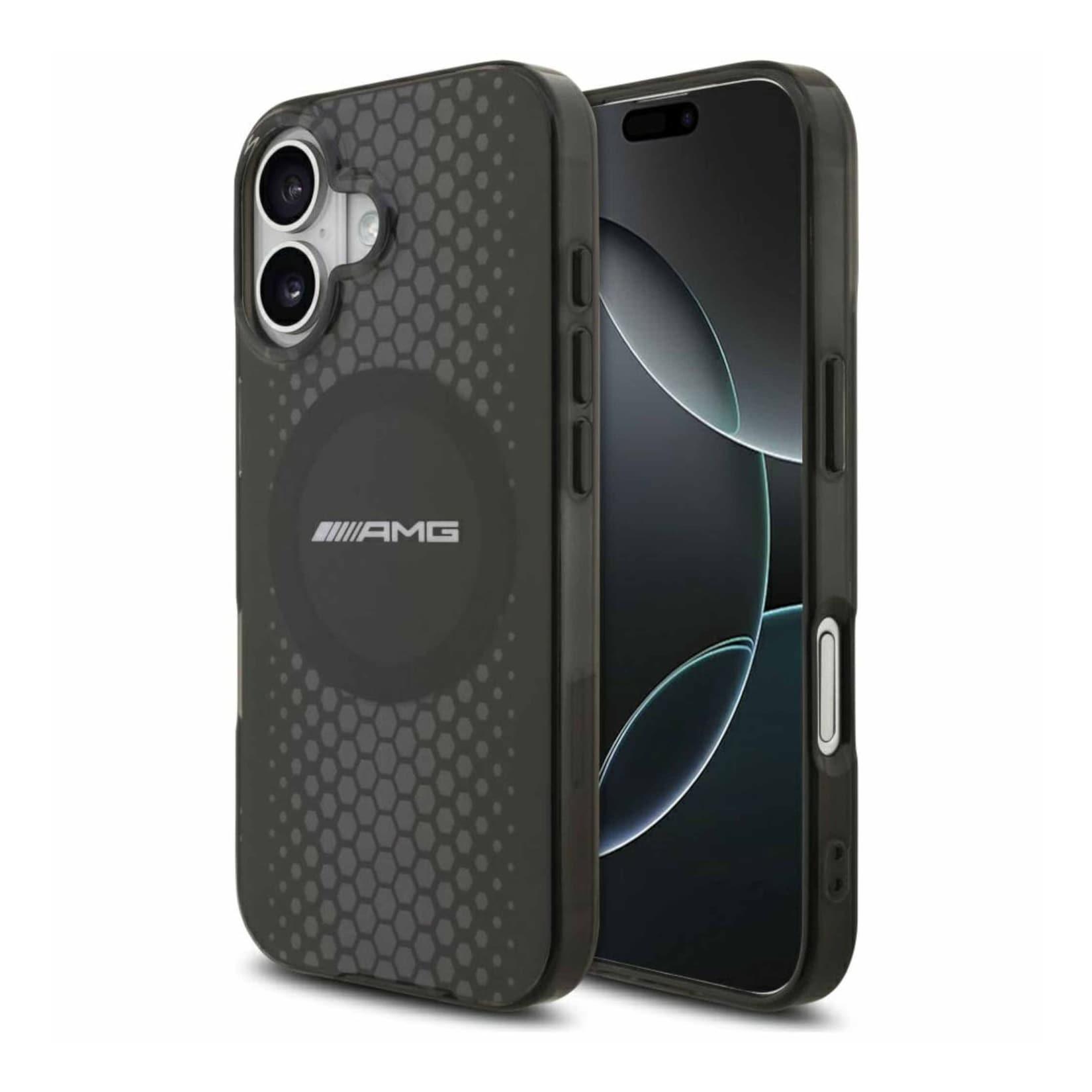 AMG Apple Double Layer Transparent Graphics MagSafe iPhone 17 Schwarz