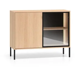 SIDEBOARD Paige Holz und Schwarz