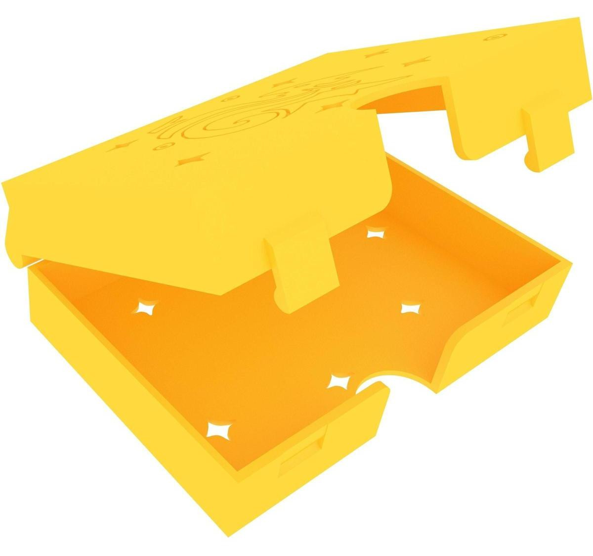 Feldherr Opklapbare kaartendoos voor extra grote speelkaarten, bruin, 80 x 120 mm
