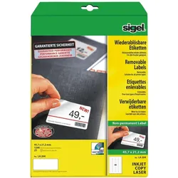 Sigel, Etiketten, Etiketten