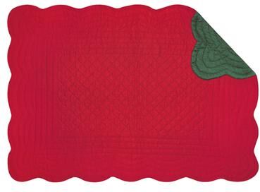 C&F Home Red & Green Placemat Set 6