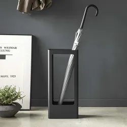 Yamazaki Schirmständer Regenschirmständer schwarz Metall schmal modern platzsparend 22x50x12cm "TOWER"