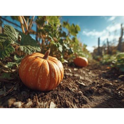 CALVENDO Puzzle Kürbis im Gartenbeet bei Sonnenschein | 2000 Teile Lege-Größe 90x67cm Foto-Puzzle für glückliche Stunden