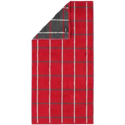 Cawö Handtücher Noblesse Square Karo 1079 Handtuch 50x100 cm | rot - rot