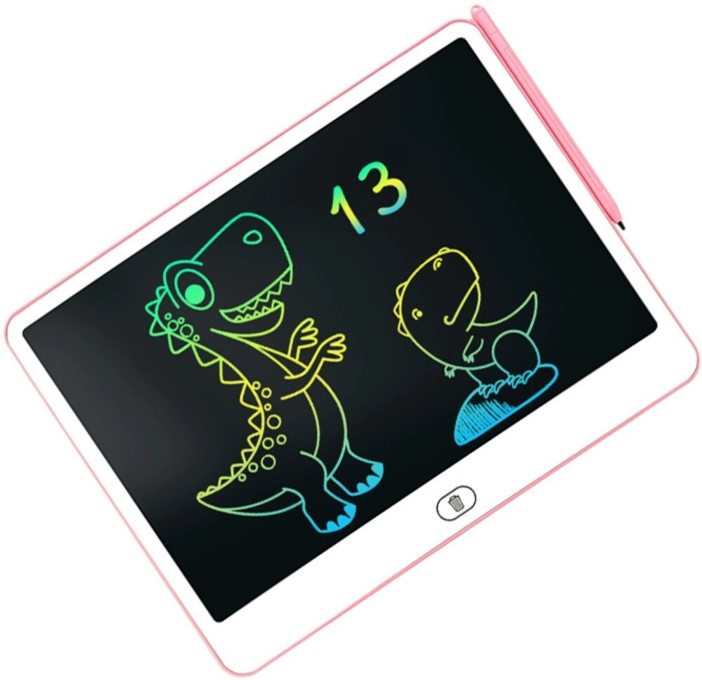 INF 13-inch LCD-Schreibtafel, horizontaler Bildschirm – augenschonende, wiederverwendbare elektronische Maltafel mit Rosa
