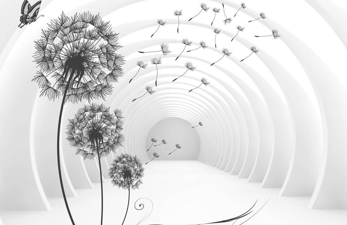 Papermoon "Pusteblumen" bunt B/L: 3m x 2,23m, Bahnen: 6 Stk.