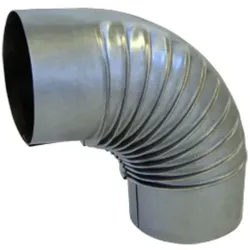 Bertrams Alu Bogen 14BG90-60 90°, Ø 60 x 0,7 mm, gerippt