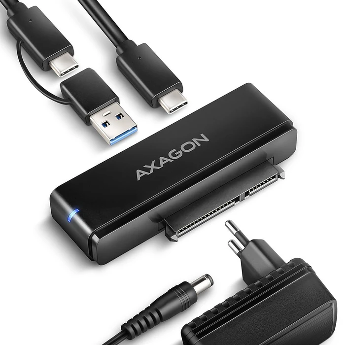 AXAGON ADSA-FPX, USB-C 10 Gbps > SATA 2.5" / 3.5" SSD / HDD FAST PORT X Adapter