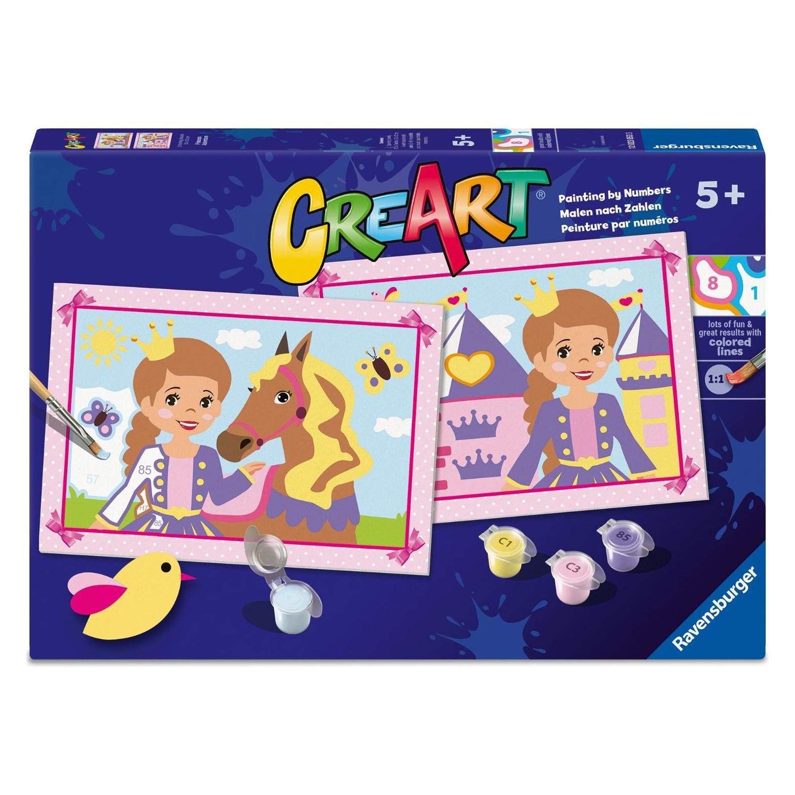 Ravensburger CreArt, Malen nach Zahlen Junior - Kleine Prinzessin (12023053)