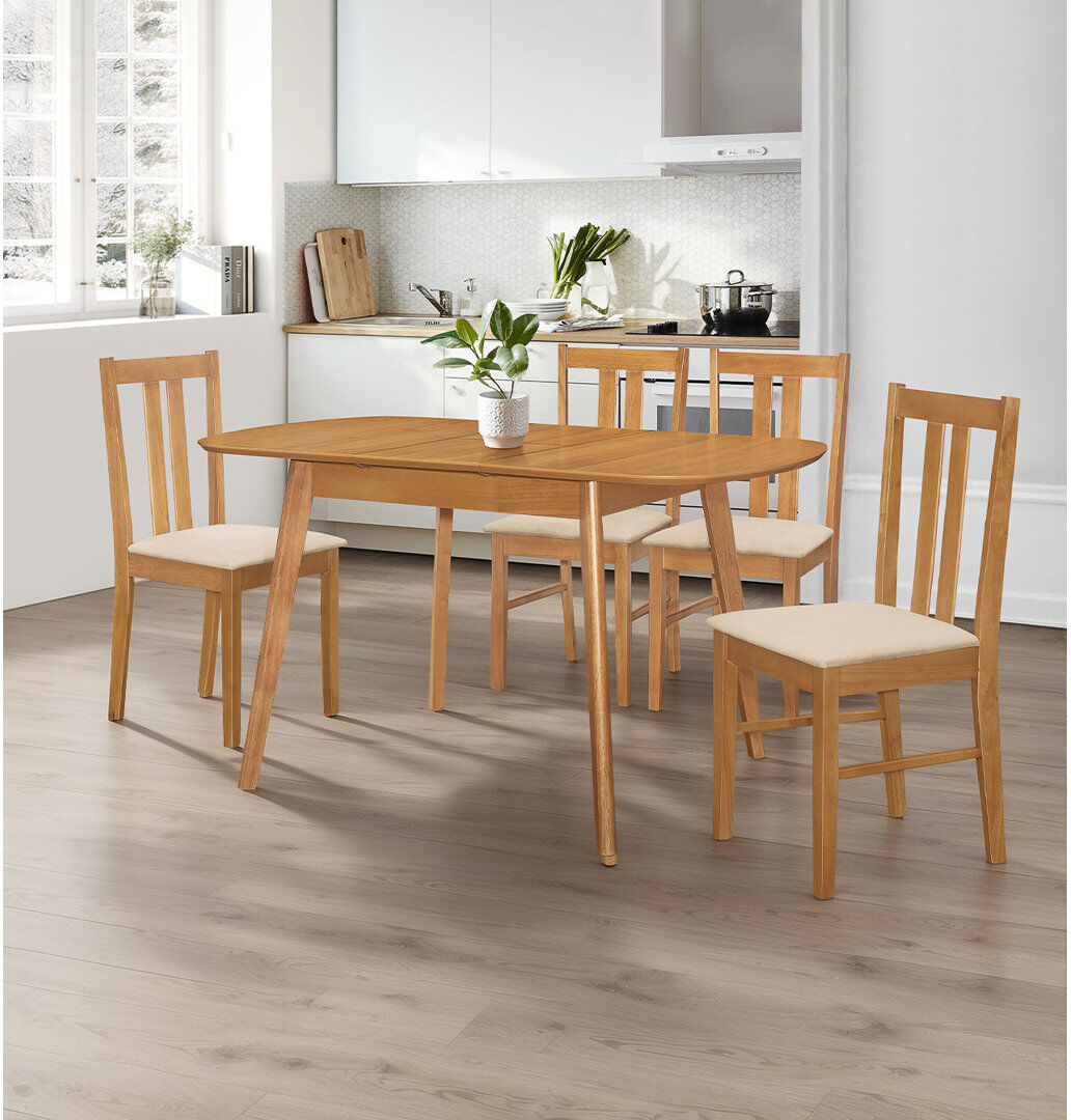 ClassicLiving Ahwahnee 4 - Person Butterfly Leaf Dining Set Brown 4