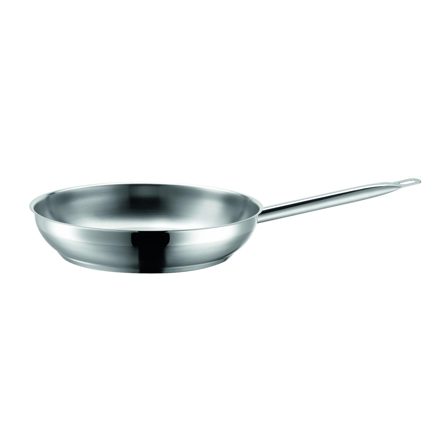 Mäser Bratpfanne Edelstahl PROFESSIONAL I Silberfarben