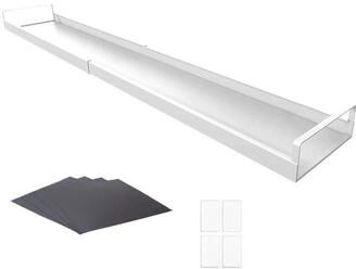 United Adjustable Magnetic Stove Shelf And Kitchen Seasoning Rack white