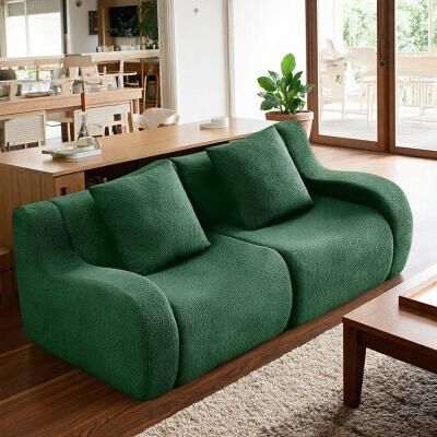 Teddy Boneless Sofa with Curved Armrests and No Assembly Required