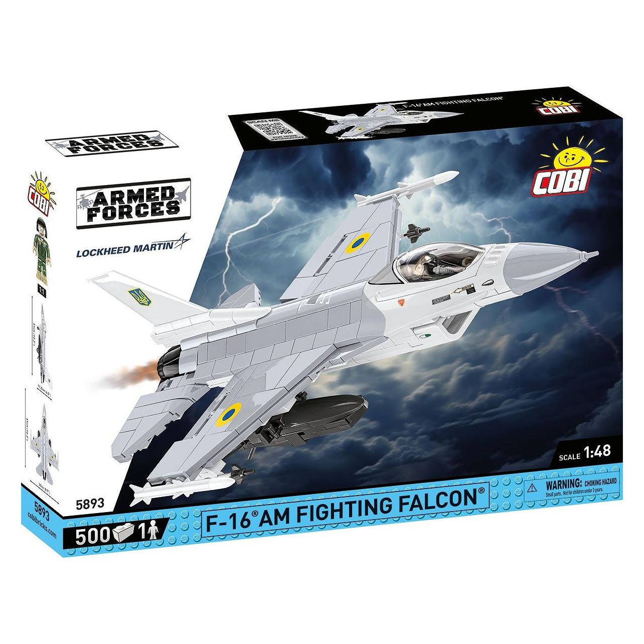Cobi 5893 - 500 PCS ARMED FORCES /5893/ F-16C FIGHTING FALCON (UA) (COBI-5893)