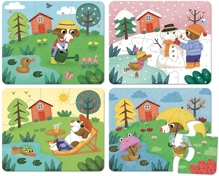 Puzzle Les 4 saisons 6 pcs - Vilac