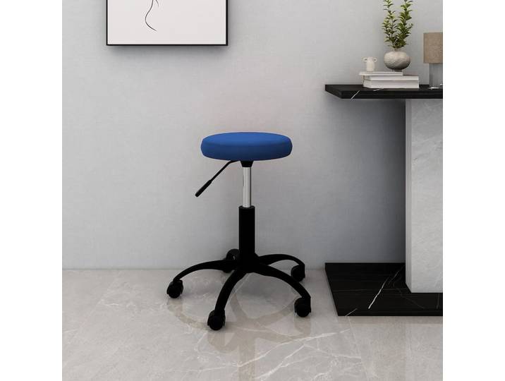 vidaXL Bürostuhl Drehbar Blau Samt
