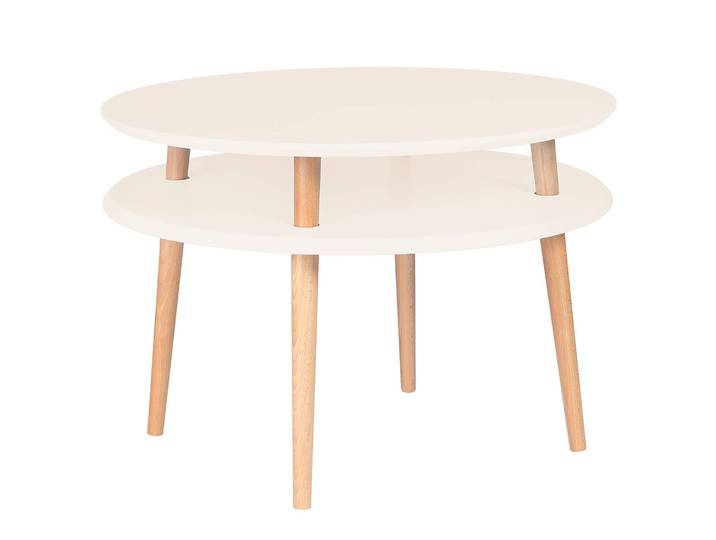 Table basse 70 x 45cm Blanc/Crème