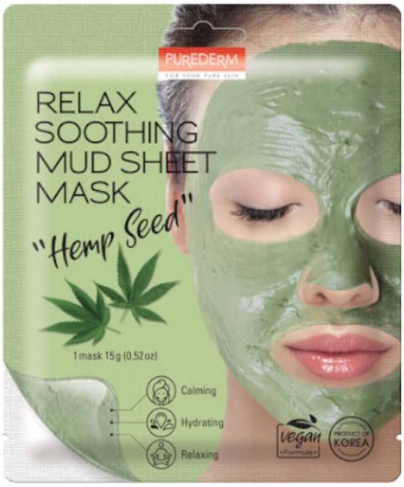 PUREDERM Soothing Mud Sheet Mask 15g