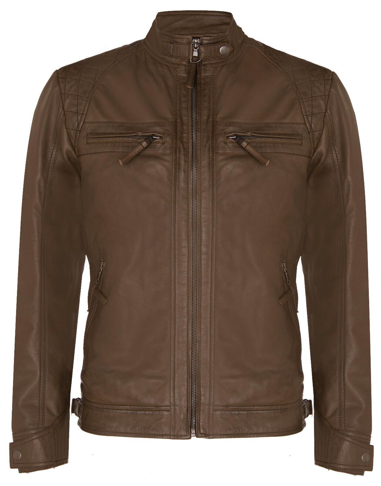 Gesteppte Bikerjacke aus Leder von Rock Racing
